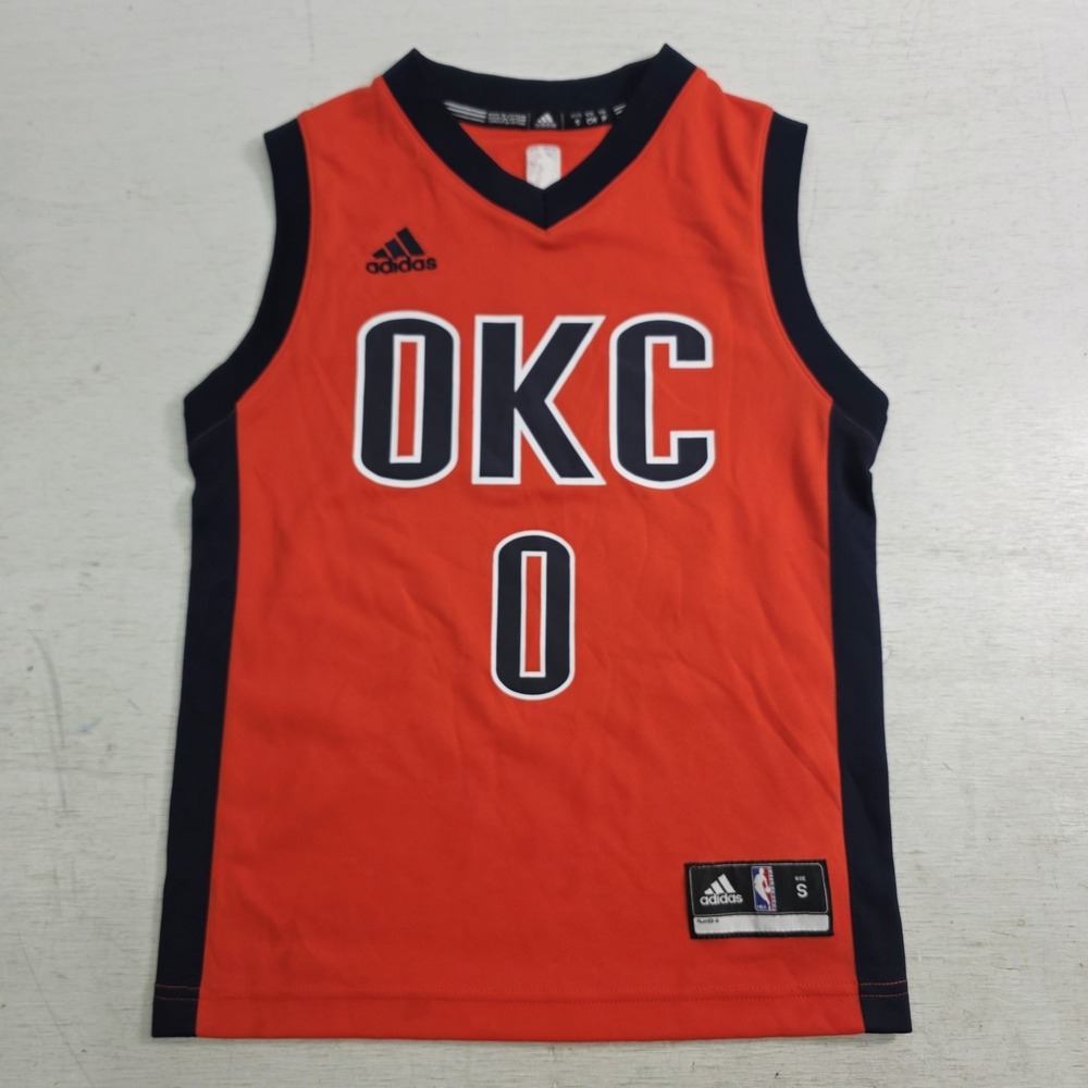 Adidas Russell Westbrook OKC #0 Oklahoma City Thunder Swingman Jersey Youth Sz S